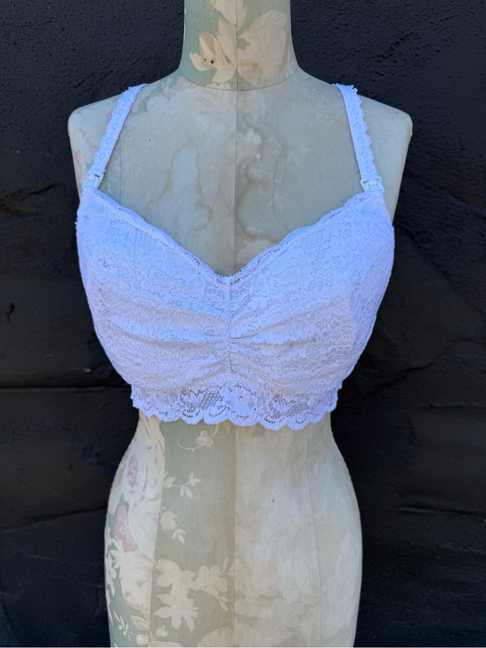Cosabella White Lace Bralette with Adjustable Straps